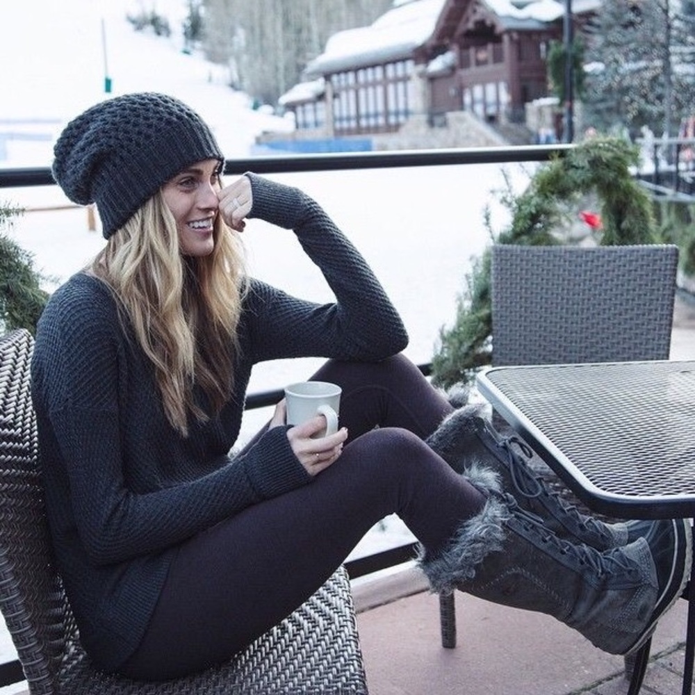 INC H&M Cable Knit Black Sweater - Picture 3 of 6